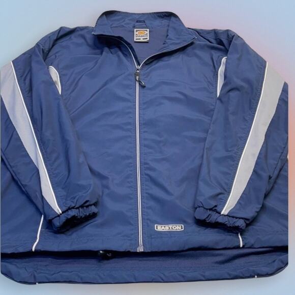 EASTON BASEBALL Mens Blue Full Zip Wind Jacket - Picture 2 of 6